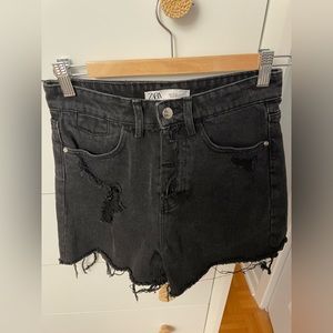 ZARA high wasted denim shorts